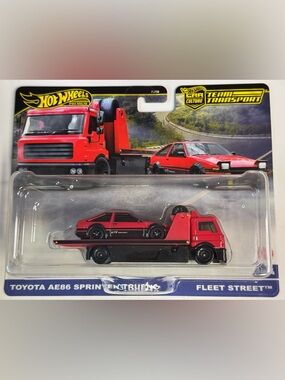 Hot Wheels Team Transport TOYOTA AE86 SPRINTER TRUENO & FLEET STREET #84